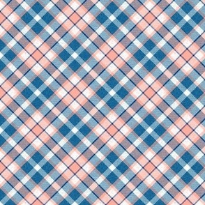 Colonial Blue and Blush Pink Apple Plaid