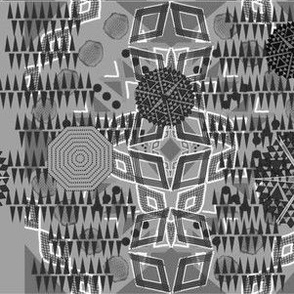 African Geometrics in Grayscale