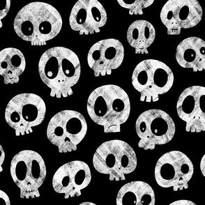 Halloween Skulls on Black