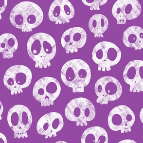 Halloween Skulls on Purple