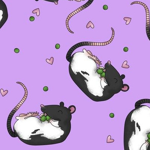 Rats & peas -purple big
