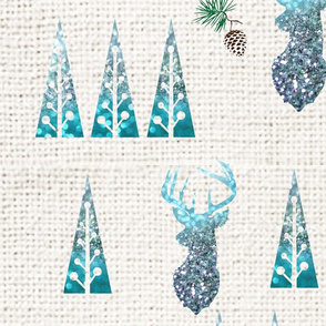 Deer and trees stylish