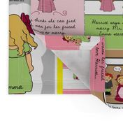 Small Emma cut and sew quiet book Jane Austen fat quarter diy easy sew project 27 x 18 inches