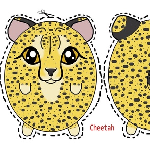 Cheetah plush pillow