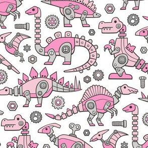 Robot Dinosaurs Pink