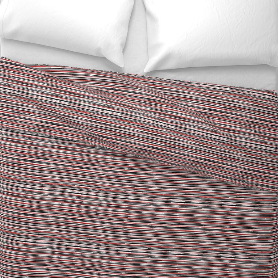 Textured Striped Black, Red and White