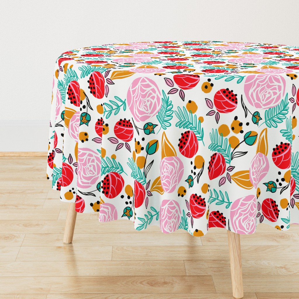Bright Florals - large scale