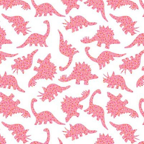 Pink Frosted Dino Circus - White