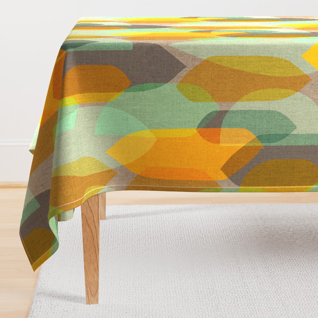 Mid Century Colour Blocks {Mint/Gold}