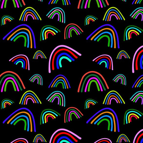 Rainbows all at Sea! #2 black, Medium 