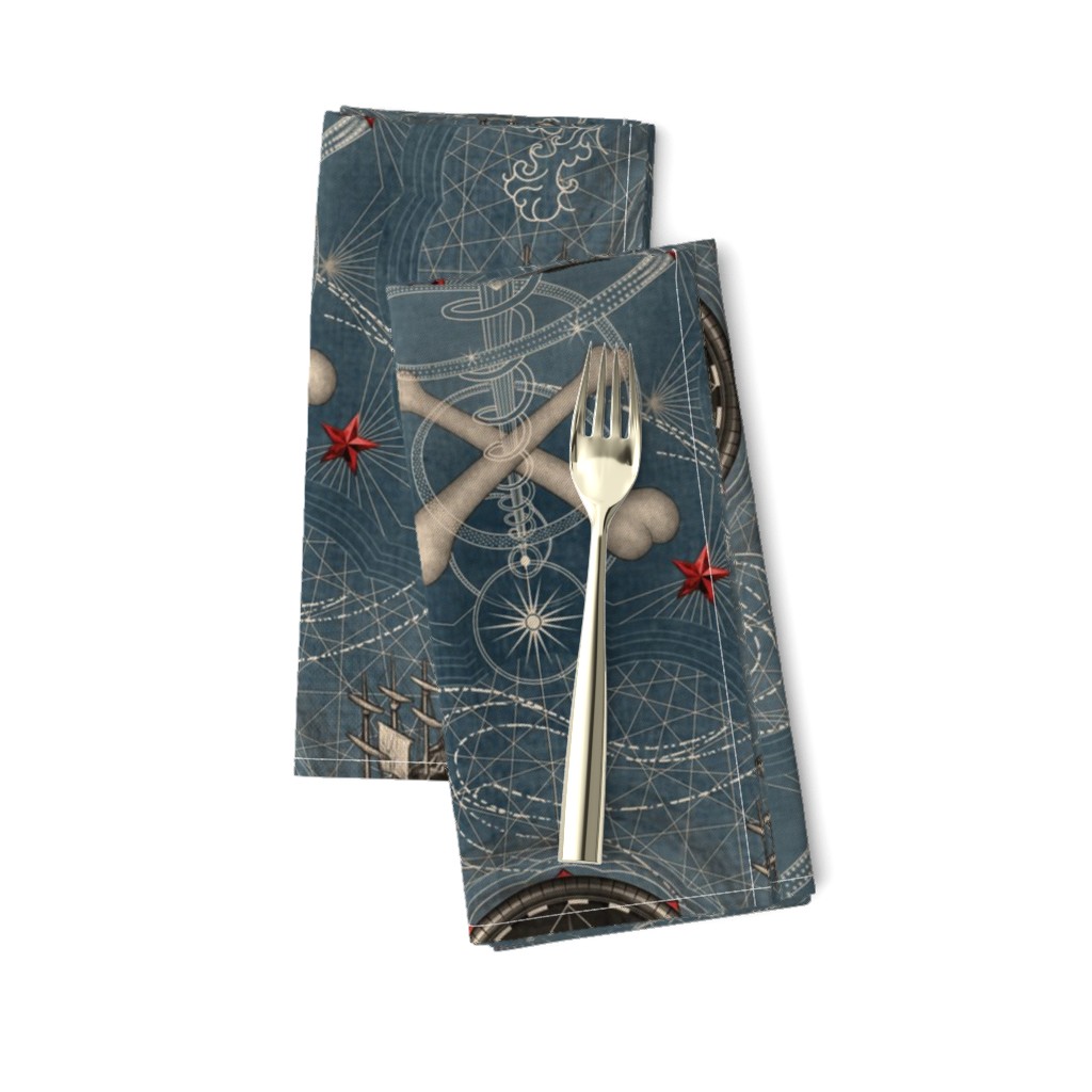 ★ PIRATES ★ Vintage Denim, Large Scale / Collection : Sailing the Seven Seas – Nautical Prints