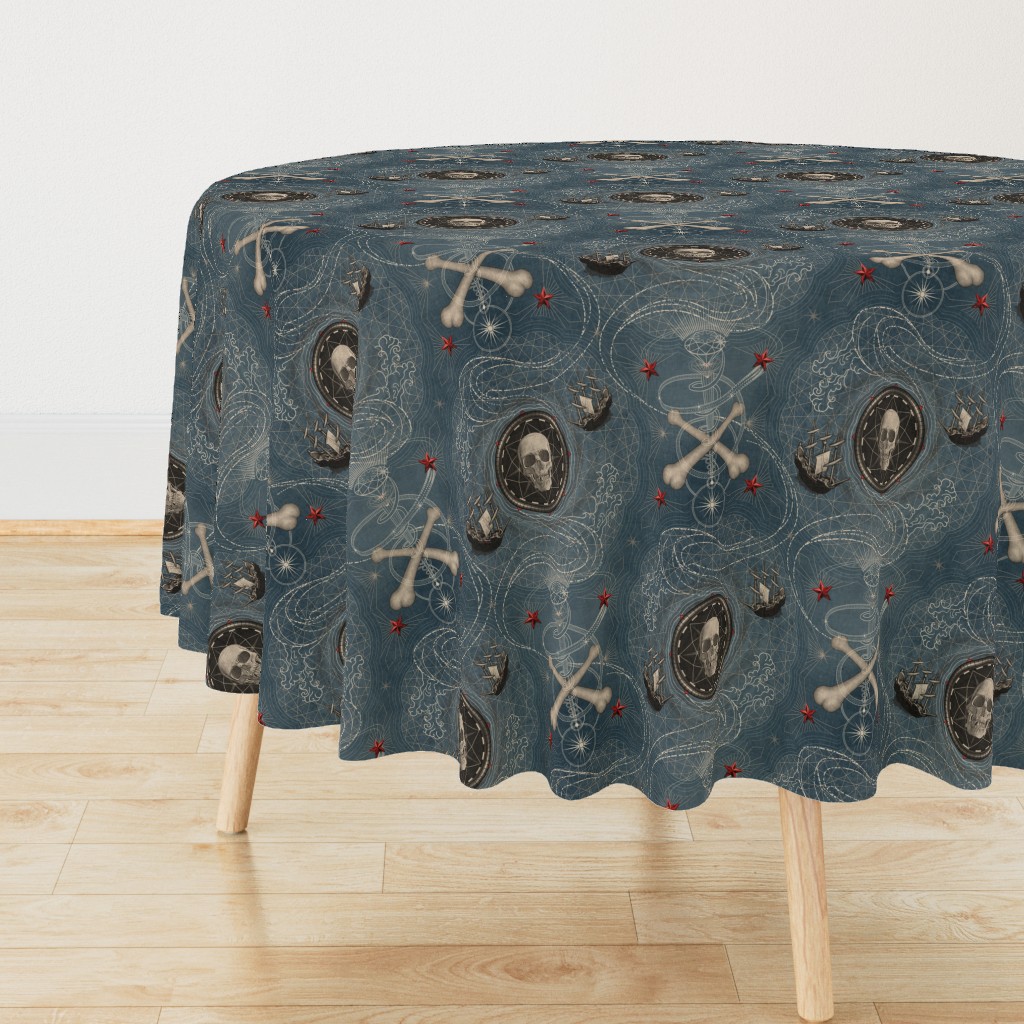 ★ PIRATES ★ Vintage Denim, Large Scale / Collection : Sailing the Seven Seas – Nautical Prints