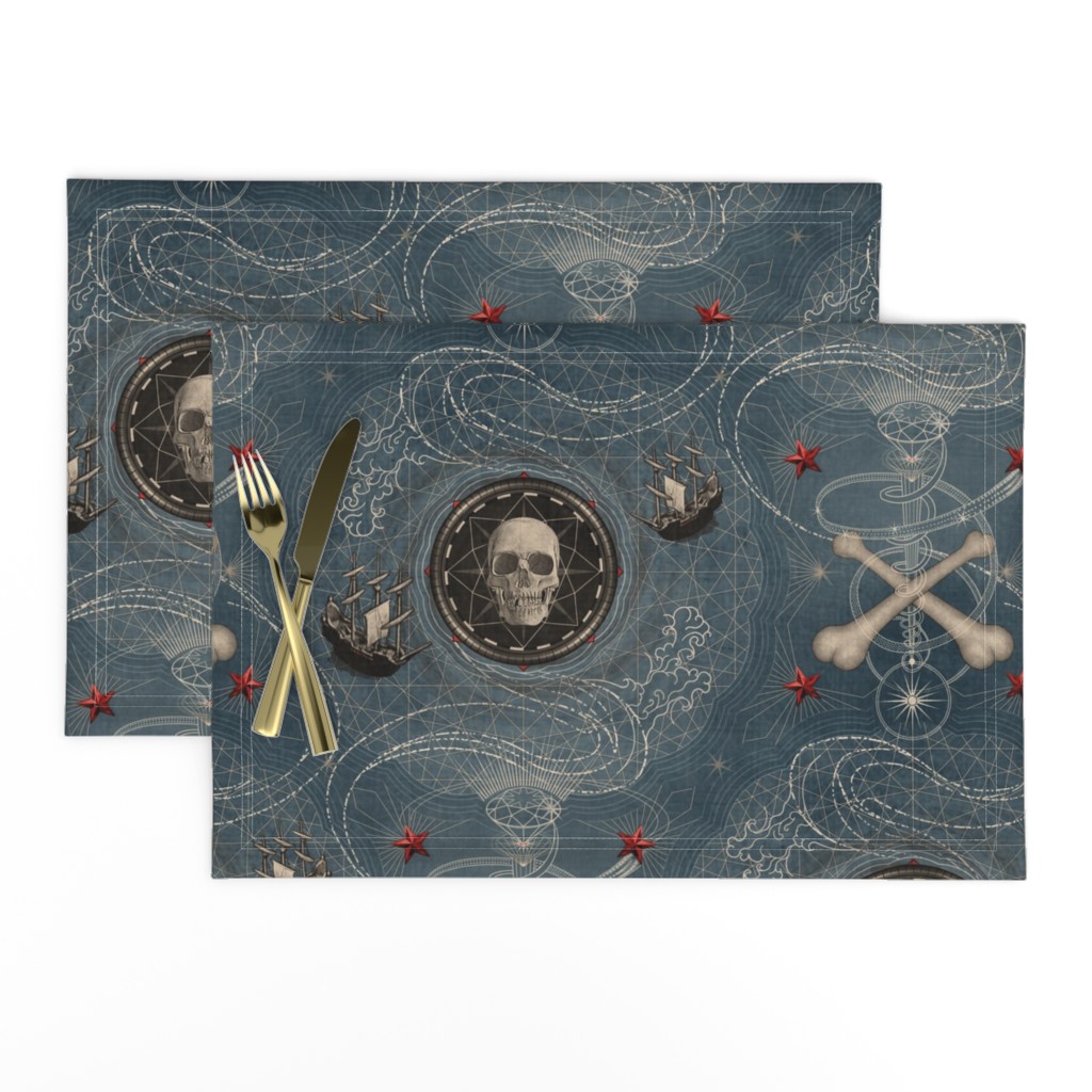 ★ PIRATES ★ Vintage Denim, Large Scale / Collection : Sailing the Seven Seas – Nautical Prints