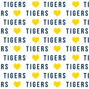 tigers - gold and blue, school teams, school spirit, team colors, sports - cheer