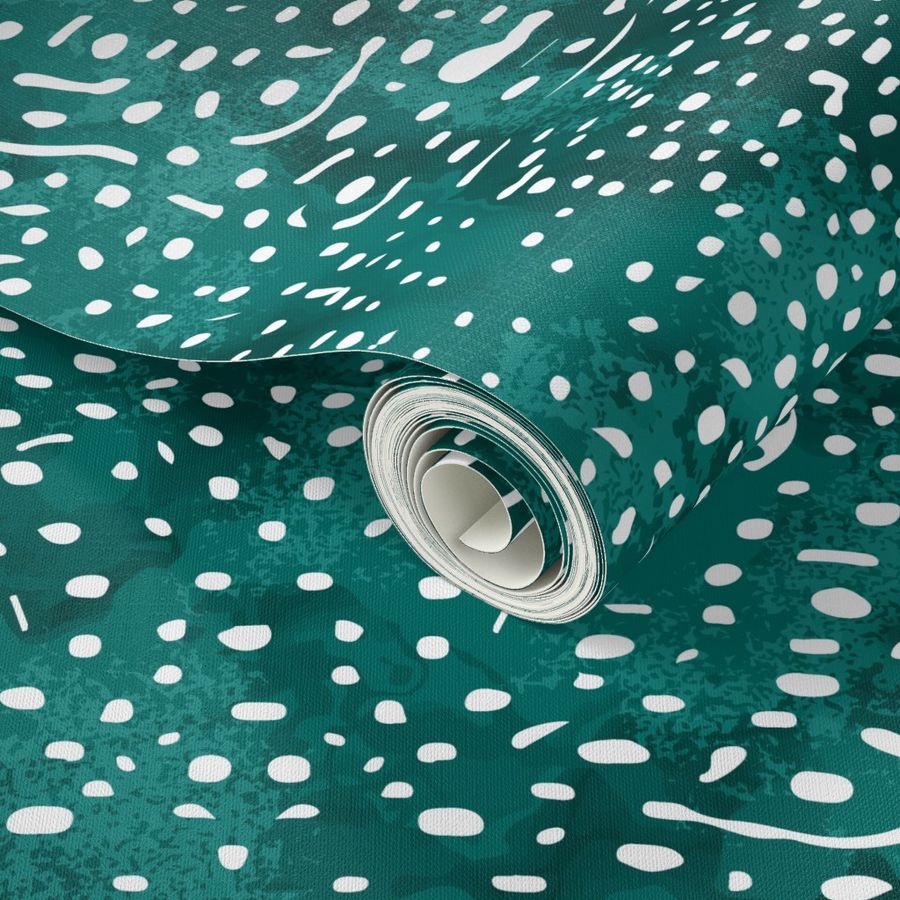 Whale Shark Skin Teal and White