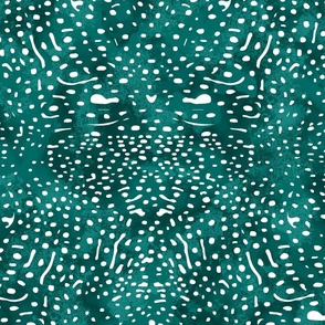 Whale Shark Skin Teal and White