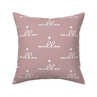 Heart name in rose blush  bascground