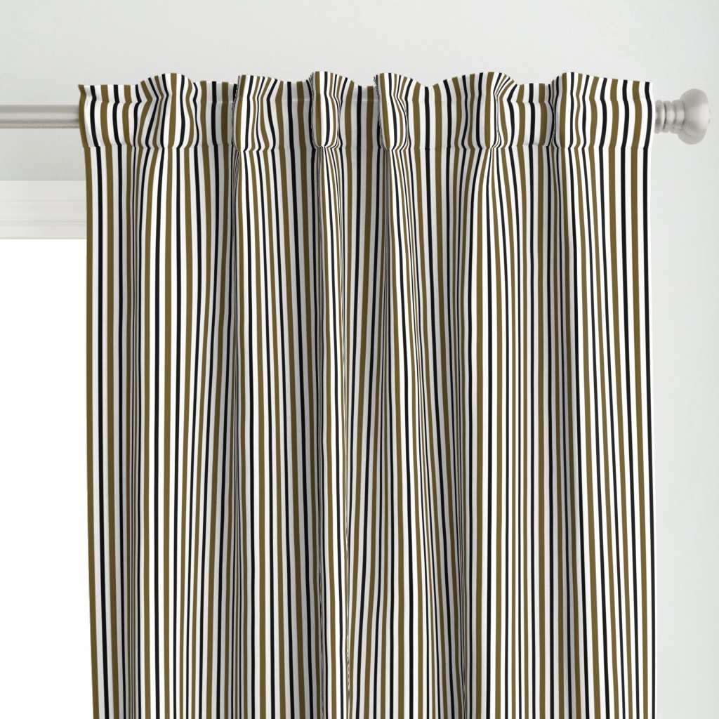 Medium Dark Olive, Black Stripes on White