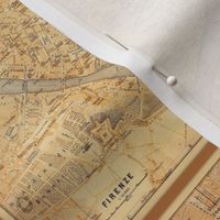 Florence map - antique, tiny