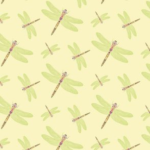 Dragonflies Green