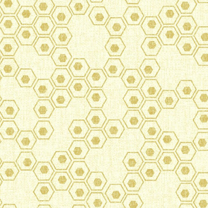 Honey Gold Honeycomb on Ivory