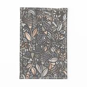 neutral bohemian flowers - large scale