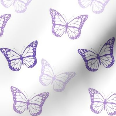 Tossed Purple Butterflies