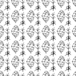 Christmas seamless pattern in vintage style.