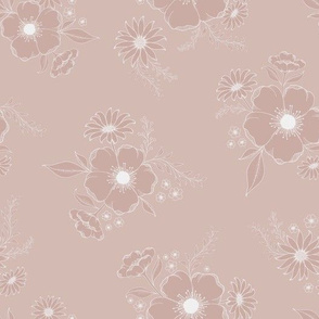 Nostalgia Floral Solid - dusty pink