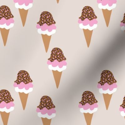 Animal print ice cream cones summer leopard panther trend pink terra cotta girls