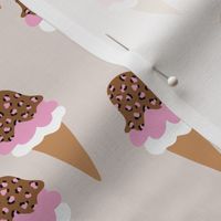 Animal print ice cream cones summer leopard panther trend pink terra cotta girls