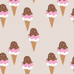 Animal print ice cream cones summer leopard panther trend pink terra cotta girls