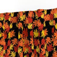 Autumn Leaves Multiple Offset Black SF