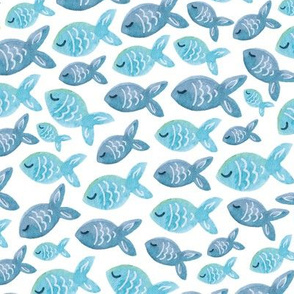 Fishy Business in Blue Coordinate