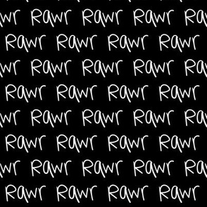 rawr XSM inverted :: marker doodles black and white monochrome typography
