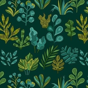 small green plants pattern 