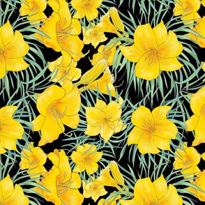 Aloha Stella D'Oro Hawaiian Floral Pattern