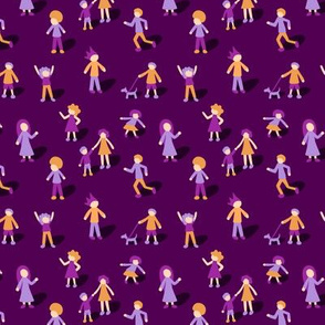 Tiny People Purple Orange