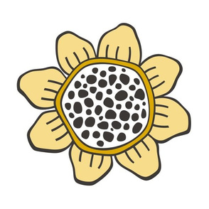 Sunflower Pillow Plush Plushie Softie Cut & Sew