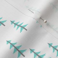 Trees (blue + gray) Woodland Forest Fabric