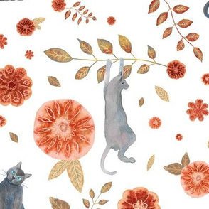 Cats and Florals