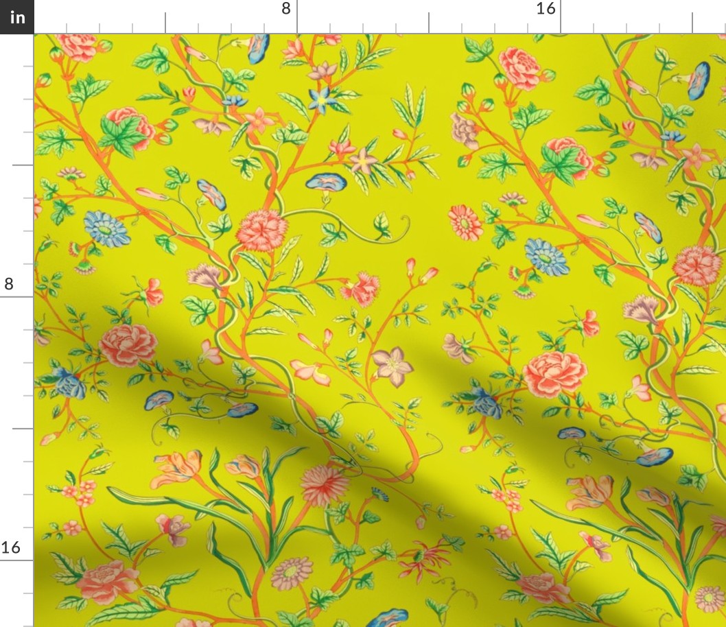 Tree of Life Chintz Reproduction ~ Very Bright on Dictator 