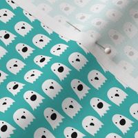 tiny ghosts on teal » halloween