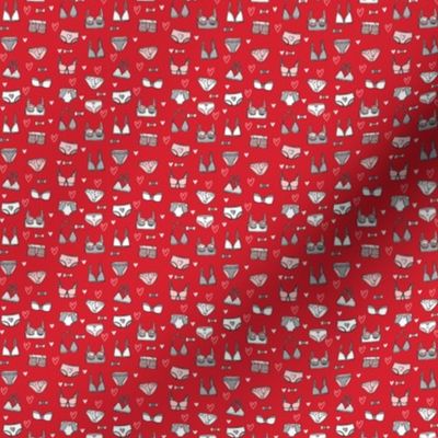 TINY - undies // valentines day cute lingerie underwear fabric red