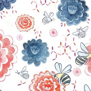 Bees and Blooms Jumbo