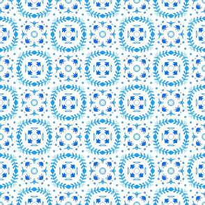 Blue watercolor abstract geometric pattern