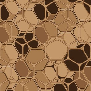 Camouflage triple hex, brown large scale