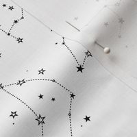 small - stars in the zodiac constellations in black on white