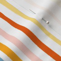 Large scale stripe watercolor rainbow stripes jumbo |Renee Davis