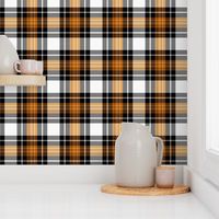 Halloween Tartan Plaid | Orange White Black | Renee Davis